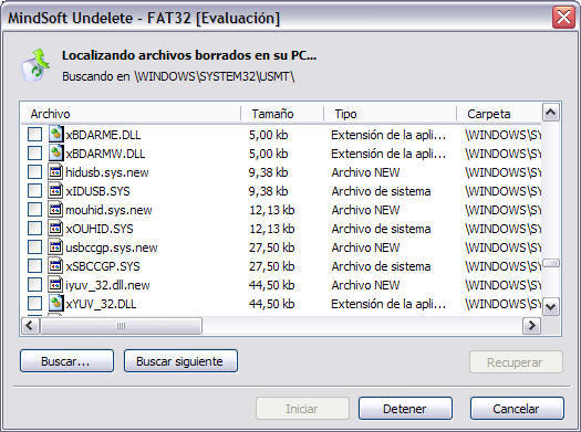 MindSoft Undelete Screenshot